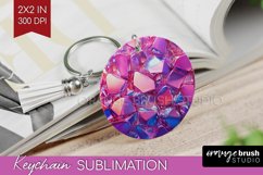 Gem Keychain PNG - Crystal Keychain Sublimation Product Image 1