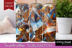 Gem Tumbler Wrap - Crystal Tumbler PNG Sublimation Product Image 1