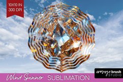 Gem Wind Spinner Sublimation PNG - Crystal Round Template Product Image 1
