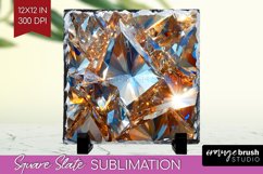 Gem Slate PNG - Crystal Square Slate Sublimation Product Image 1