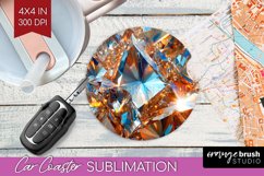 Gem Car Coaster - Crystal Coaster PNG Sublimation Product Image 1