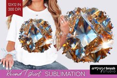 Gem Round Tshirt Background - Crystal PNG Sublimation Product Image 1
