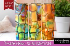 Gem Tumbler Wrap - Crystal Tumbler PNG Sublimation Product Image 1