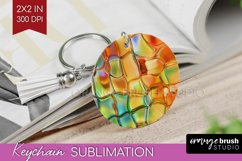 Gem Keychain PNG - Crystal Keychain Sublimation Product Image 1