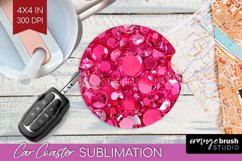 Gem Car Coaster - Crystal Coaster PNG Sublimation Product Image 1