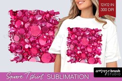Gem Square Tshirt Background - Crystal PNG Sublimation Product Image 1