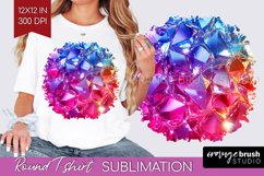 Gem Round Tshirt Background - Crystal PNG Sublimation Product Image 1