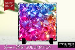 Gem Slate PNG - Crystal Square Slate Sublimation Product Image 1