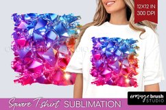Gem Square Tshirt Background - Crystal PNG Sublimation Product Image 1