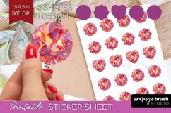 Gem Round Sticker - Crystal Printable Sticker Sheet Product Image 1