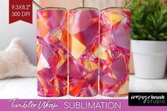 Gem Tumbler Wrap - Crystal Tumbler PNG Sublimation Product Image 1