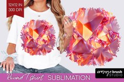 Gem Round Tshirt Background - Crystal PNG Sublimation Product Image 1