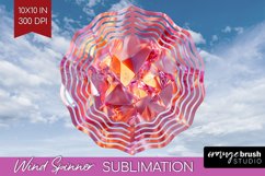 Gem Wind Spinner Sublimation PNG - Crystal Round Template Product Image 1