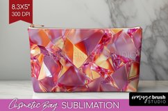 Gem Cosmetic Bag - Crystal Makeup Bag PNG Sublimation Product Image 1