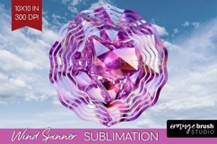 Gem Wind Spinner Sublimation PNG - Crystal Round Template Product Image 1