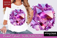 Gem Round Tshirt Background - Crystal PNG Sublimation Product Image 1