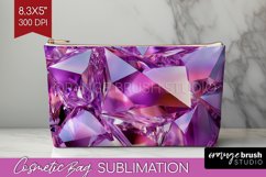 Gem Cosmetic Bag - Crystal Makeup Bag PNG Sublimation Product Image 1