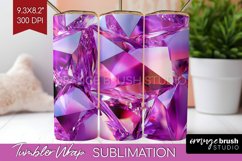 Gem Tumbler Wrap - Crystal Tumbler PNG Sublimation Product Image 1