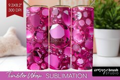 Gem Tumbler Wrap - Crystal Tumbler PNG Sublimation Product Image 1