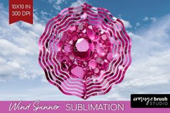 Gem Wind Spinner Sublimation PNG - Crystal Round Template Product Image 1