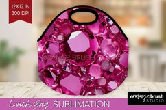 Gem Lunch Bag - Crystal Lunch Bug PNG Sublimation Product Image 1