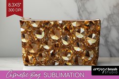 Gem Cosmetic Bag - Crystal Makeup Bag PNG Sublimation Product Image 1