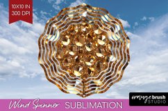 Gem Wind Spinner Sublimation PNG - Crystal Round Template Product Image 1