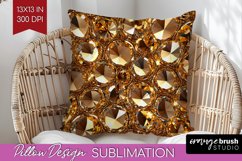 Gem Pillow Sublimation - Crystal Pillow Cover PNG Product Image 1