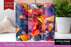Gem Tumbler Wrap - Crystal Tumbler PNG Sublimation Product Image 1