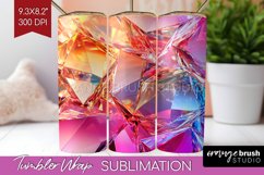 Gem Tumbler Wrap - Crystal Tumbler PNG Sublimation Product Image 1