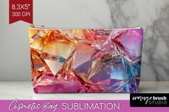 Gem Cosmetic Bag - Crystal Makeup Bag PNG Sublimation Product Image 1