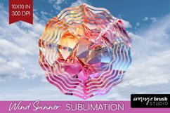 Gem Wind Spinner Sublimation PNG - Crystal Round Template Product Image 1