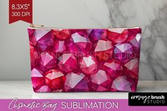 Gem Cosmetic Bag - Crystal Makeup Bag PNG Sublimation Product Image 1