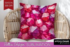 Gem Pillow Sublimation - Crystal Pillow Cover PNG Product Image 1