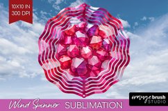 Gem Wind Spinner Sublimation PNG - Crystal Round Template Product Image 1