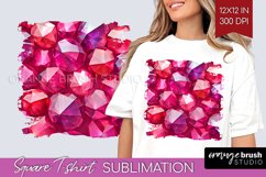 Gem Square Tshirt Background - Crystal PNG Sublimation Product Image 1