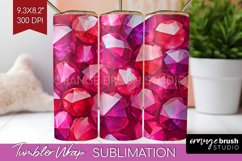 Gem Tumbler Wrap - Crystal Tumbler PNG Sublimation Product Image 1