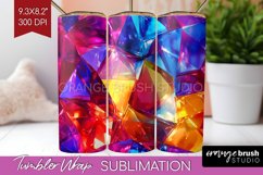 Gem Tumbler Wrap - Crystal Tumbler PNG Sublimation Product Image 1
