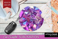 Gem Car Coaster - Crystal Coaster PNG Sublimation Product Image 1