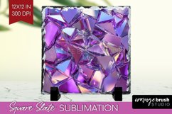 Gem Slate PNG - Crystal Square Slate Sublimation Product Image 1