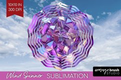 Gem Wind Spinner Sublimation PNG - Crystal Round Template Product Image 1