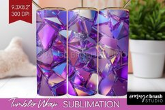 Gem Tumbler Wrap - Crystal Tumbler PNG Sublimation Product Image 1