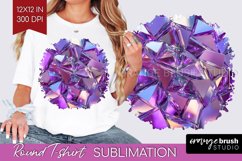 Gem Round Tshirt Background - Crystal PNG Sublimation Product Image 1