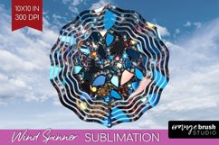 Gem Wind Spinner Sublimation PNG - Crystal Round Template Product Image 1