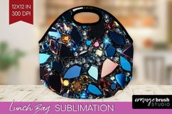 Gem Lunch Bag - Crystal Lunch Bug PNG Sublimation Product Image 1