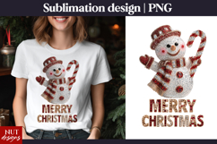 Gemstone Merry Christmas tshirt Bling Snowman Sublimation Product Image 1