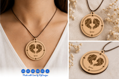 Gemini Necklace Laser Cut SVG Product Image 1