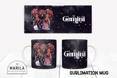 Gemini Zodiac Sign mug sublimation design Product Image 1