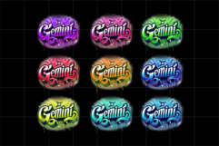 Gemini Zodiac Airbrushed PNG Product Image 2