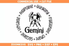 Gemini SVG, Zodiac Signs SVG, Horoscope SVG, Cut files Product Image 1